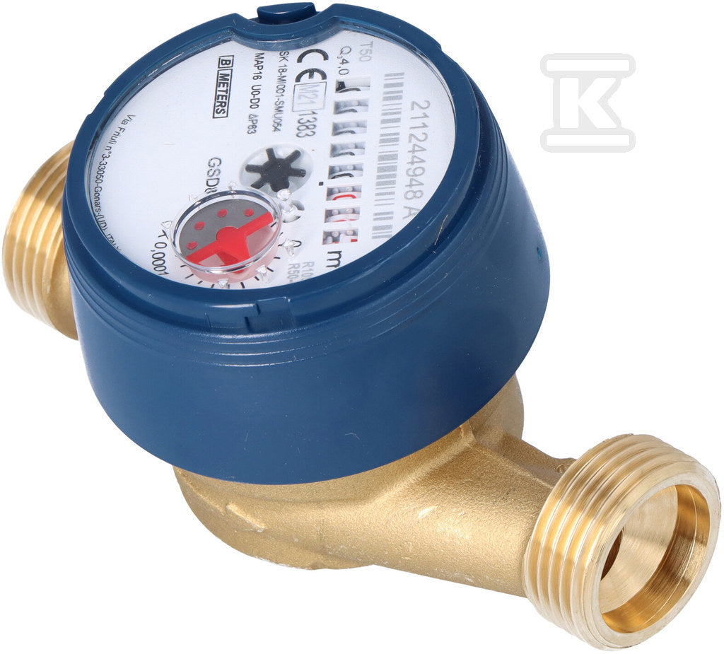 Wodomierz jednostrumieniowy suchobieżny antymagnetyczny, typu GSD8-I,Tmax:50°C,L=130mm GSD8-I 3/4" AF Q3-4,0m3/h DN20 MID R100/R50 AM