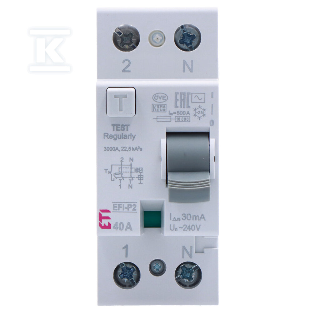 Wyłącznik różnicowoprądowy EFI-P2 AC 40/0.03