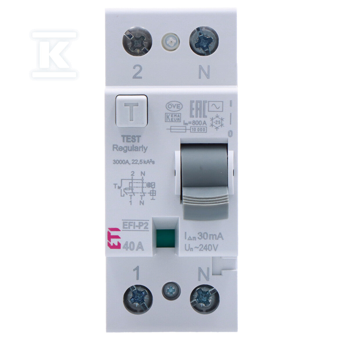 Wyłącznik różnicowoprądowy EFI-P2 AC 40/0.03
