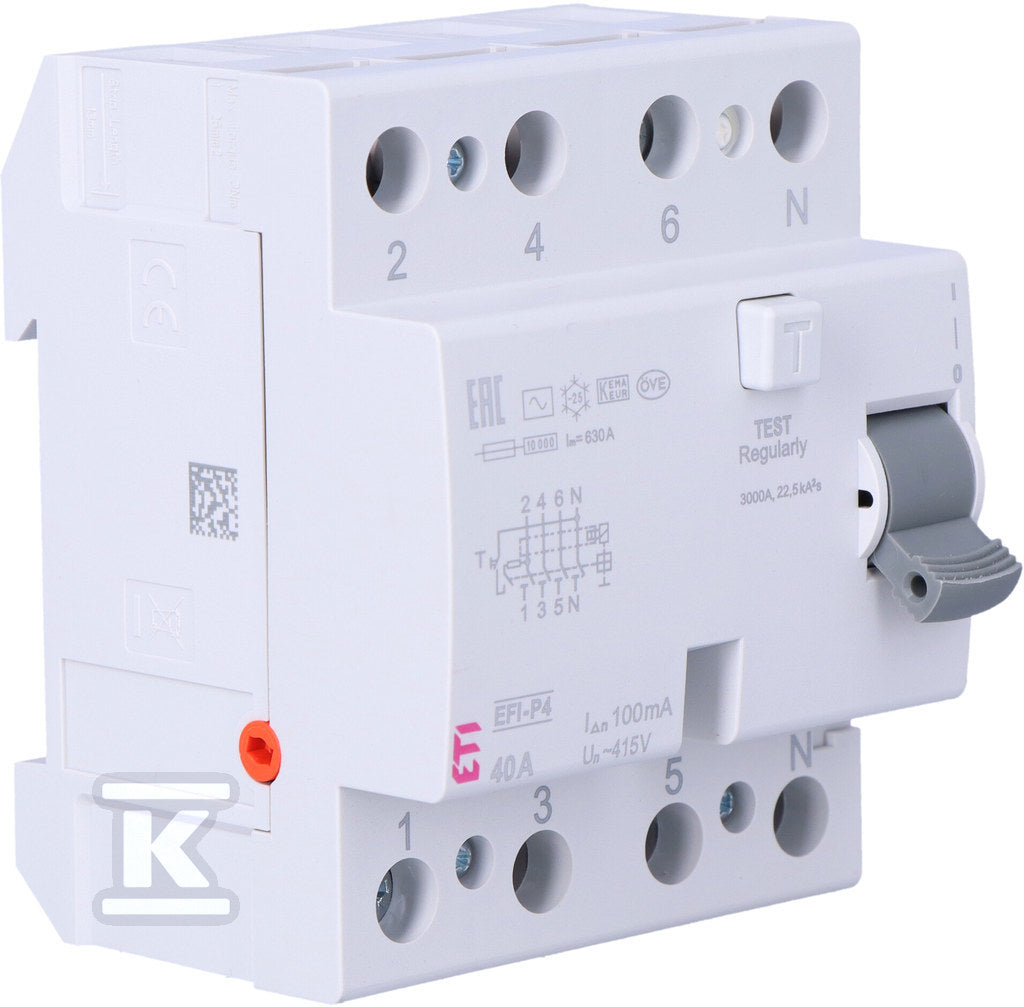 Wyłącznik różnicowoprądowy EFI-P4 AC 40/0.1
