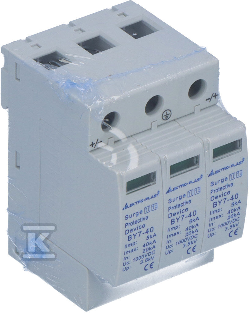 Ogranicznik przepięć PV 3P (T1+T2 DC) BY7-40 1000VDC