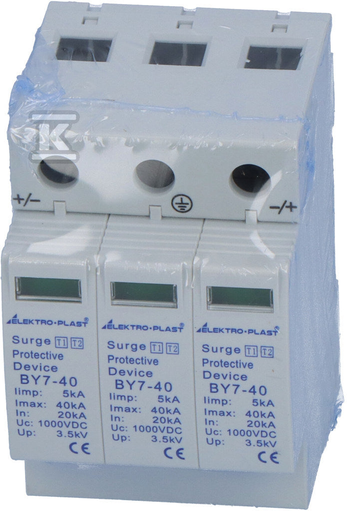 Ogranicznik przepięć PV 3P (T1+T2 DC) BY7-40 1000VDC