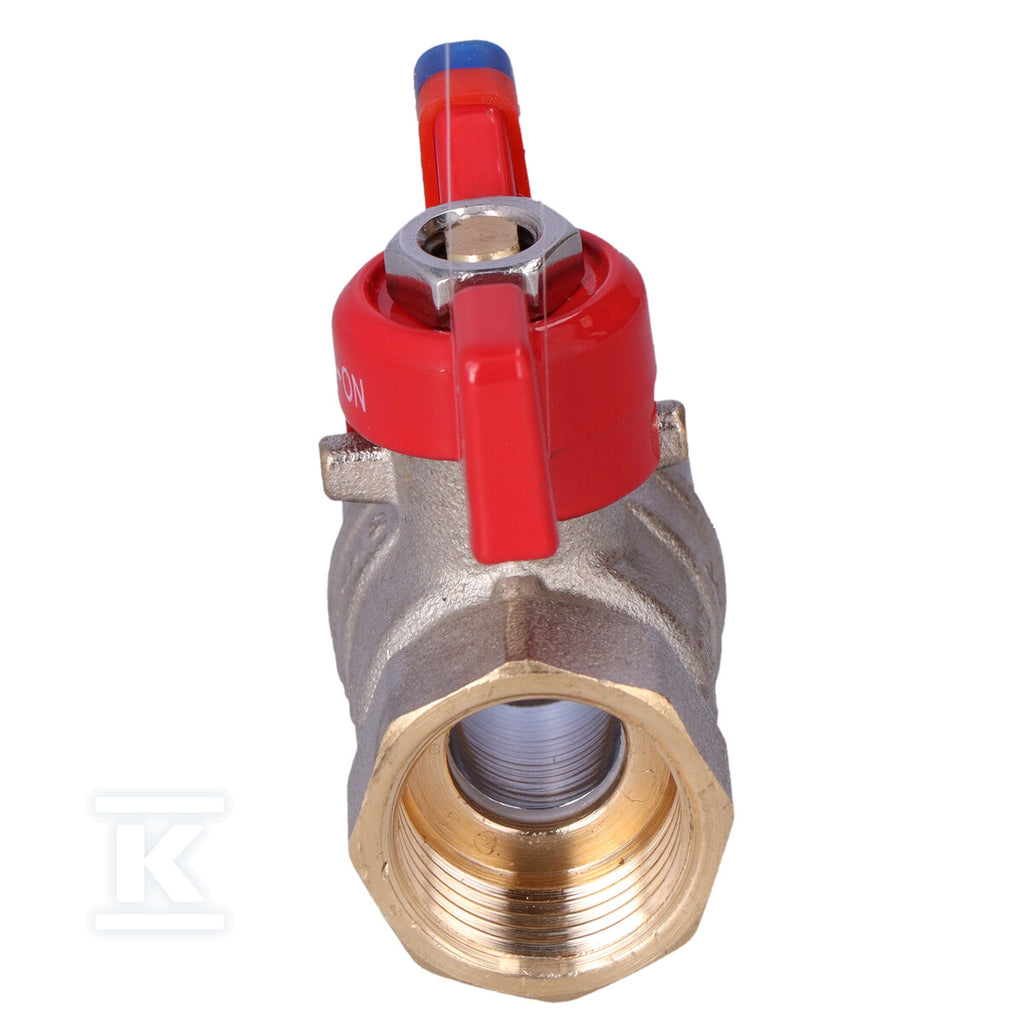 Kurek kulowy nakrętno-nakrętny z motylkiem, 1/2", F-Comfort