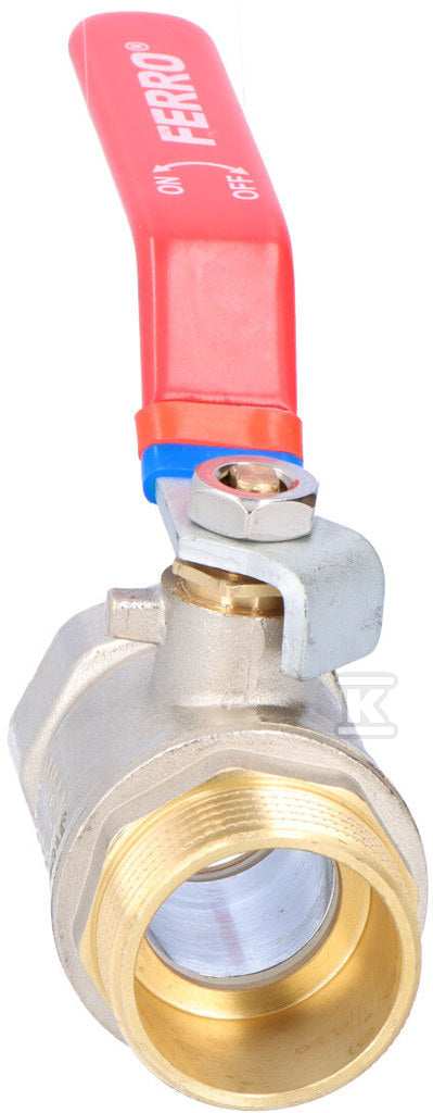 Kurek kulowy nakrętno-wkrętny z dźwignią, 1 1/4", F-Comfort