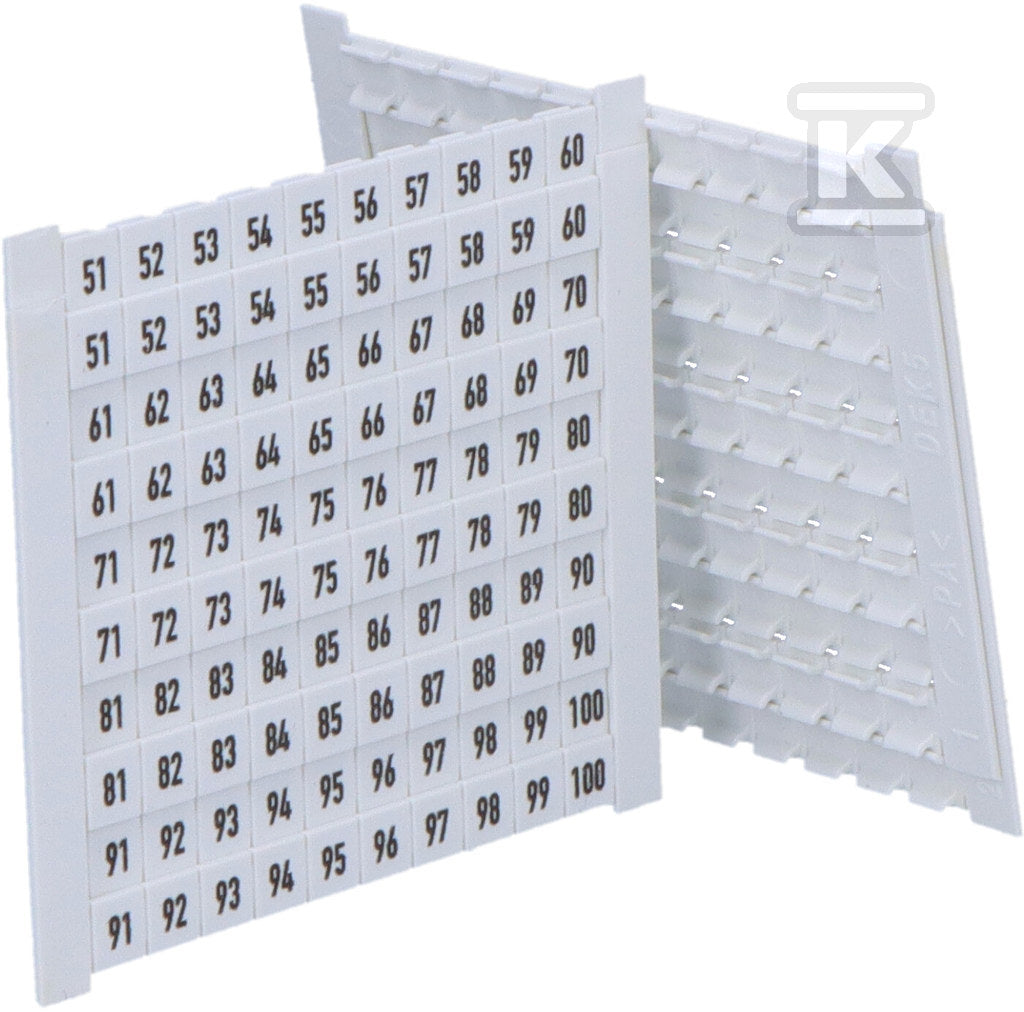 Oznacznik do złączek (1opk=500 sztuk) DEK 5 FW 51-100