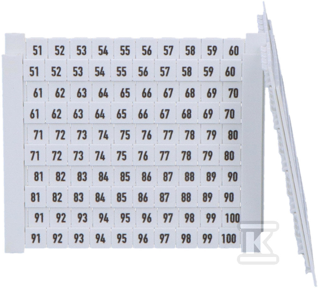 Oznacznik do złączek (1opk=500 sztuk) DEK 5 FW 51-100