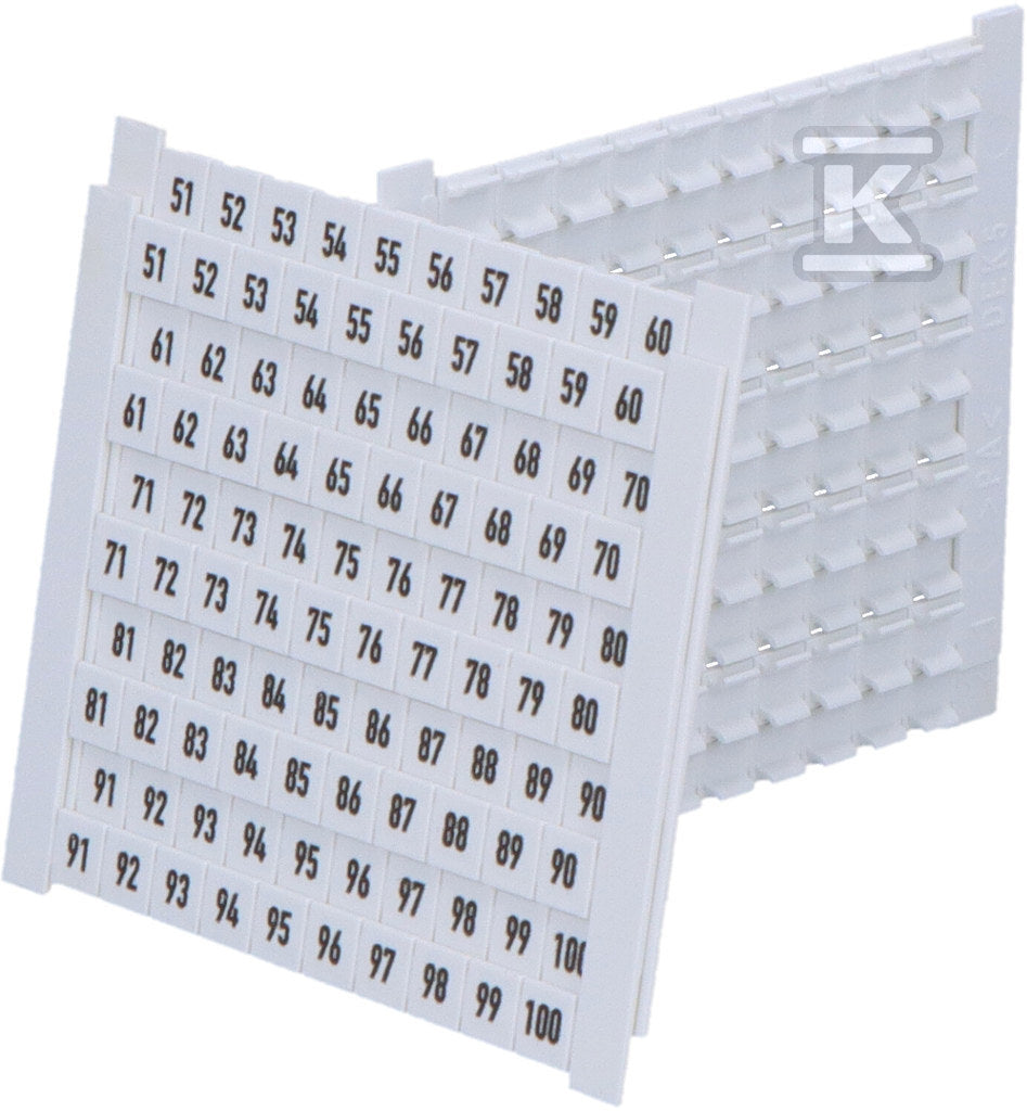 Oznacznik do złączek (1opk=500 sztuk) DEK 5 FW 51-100
