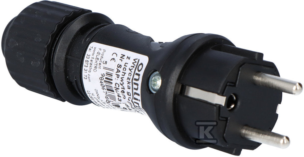 Wtyczka gumowa z uchwytem 16A 250V, ONNLINE