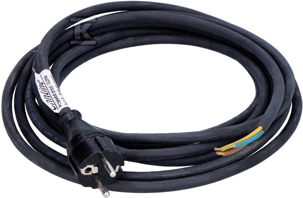 Przewód przyłączeniowy - wtyczka prosta OW (H05RR-F) 3x1,5mm2 - 5m