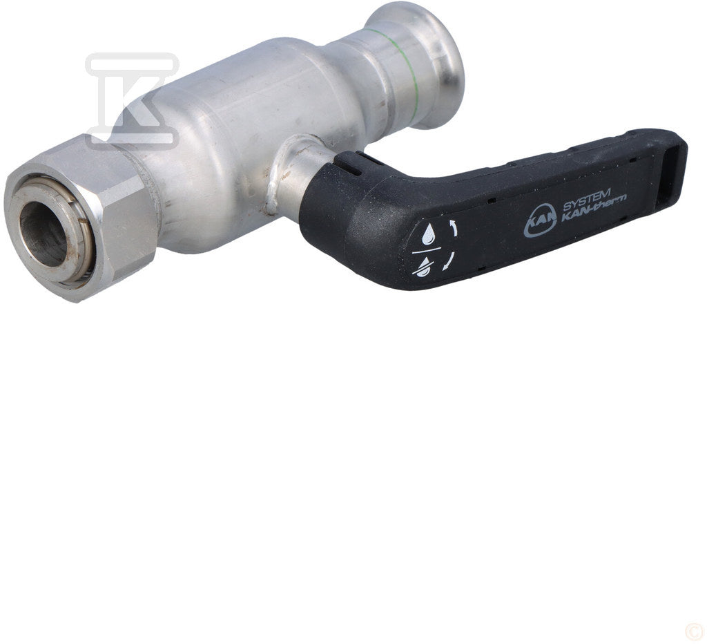 Zawór kulowy z półśrubunkiem z płaskim uszczelnieniem GW Inox - 22 G3/4"
