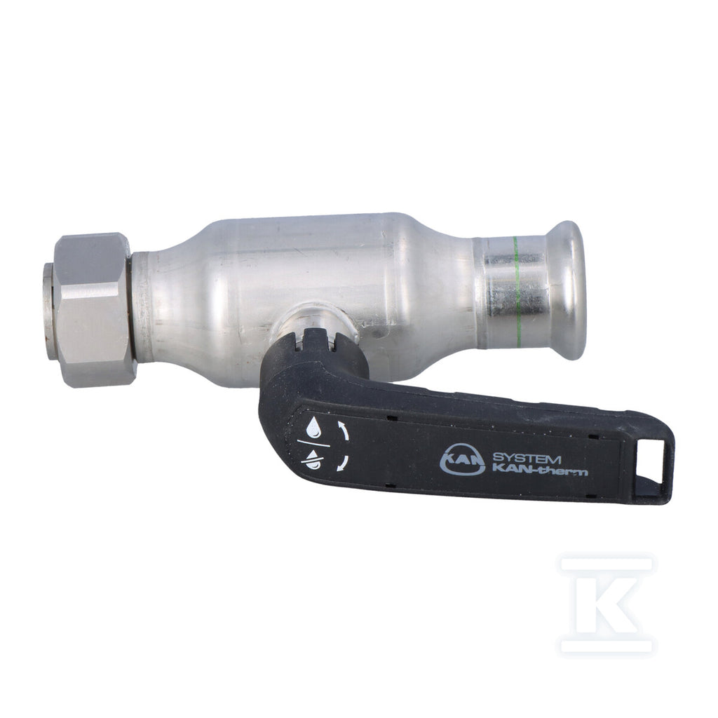 Zawór kulowy z półśrubunkiem z płaskim uszczelnieniem GW Inox - 22 G3/4"