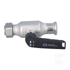 Zawór kulowy z półśrubunkiem z płaskim uszczelnieniem GW Inox - 22 G3/4"
