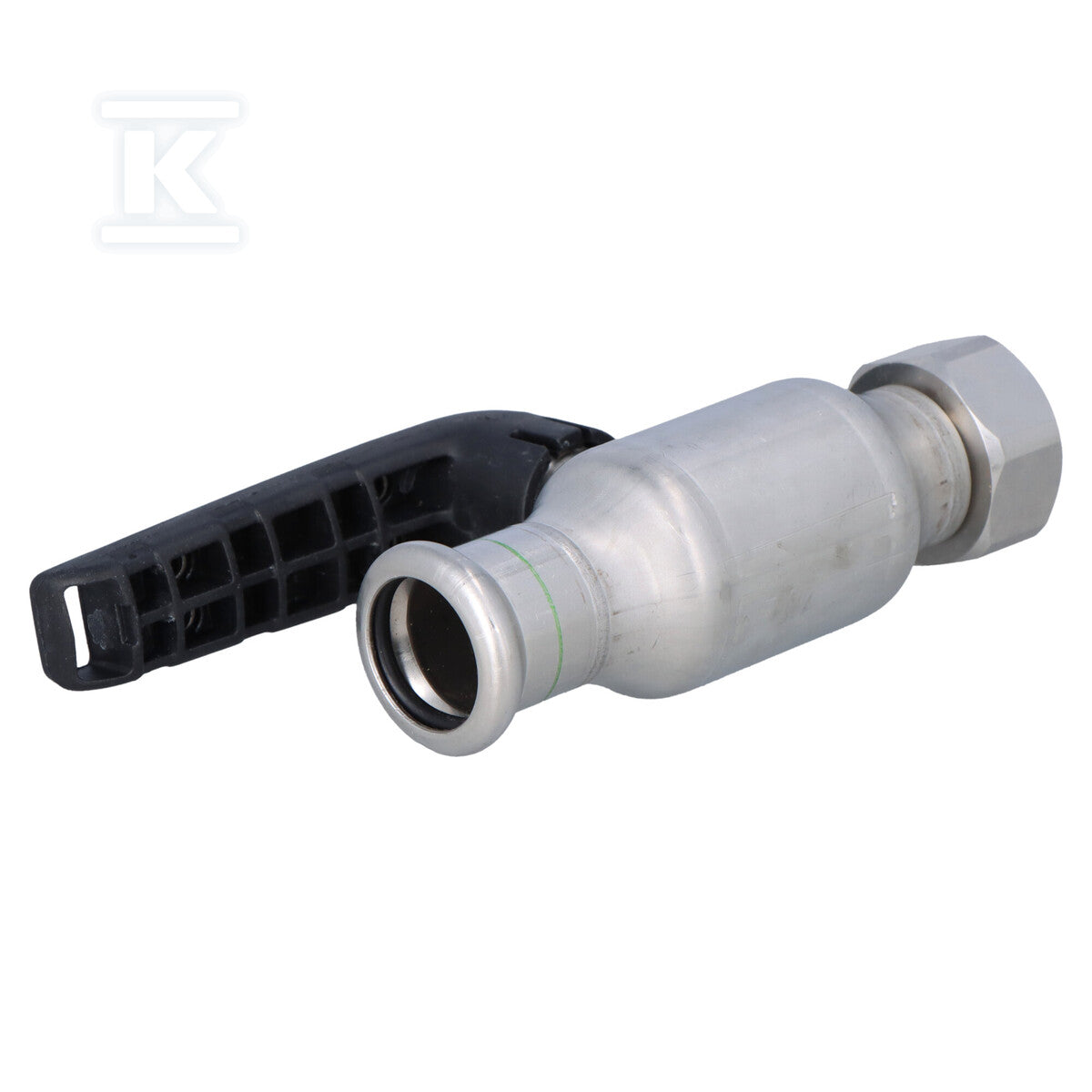 Zawór kulowy z półśrubunkiem z płaskim uszczelnieniem GW Inox - 22 G3/4"