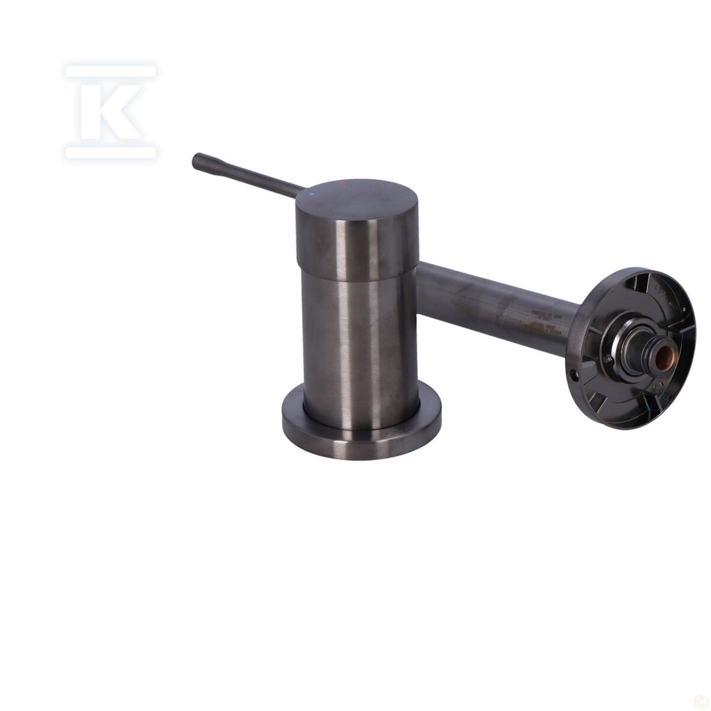 Bateria umywalkowa Grohe Essence 2-otworowa jednouchwytowa rozmiar M, brushed hard graphite, ogranicznik przepływu 5,7 l/min., regulowany perlator, wylewka 183 mm