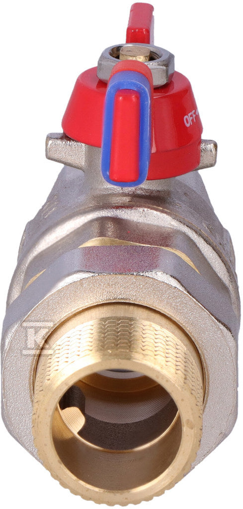 Zawór kulowy nakrętno-wkrętny z motylkiem, ze śrubunkiem, 3/4", F-Power