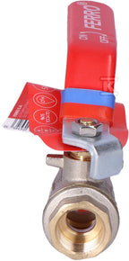 Zawór kulowy nakrętno-nakrętny z dźwignią, 3/8", F-Power