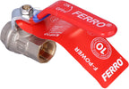 Zawór kulowy nakrętno-nakrętny z dźwignią, 3/8", F-Power