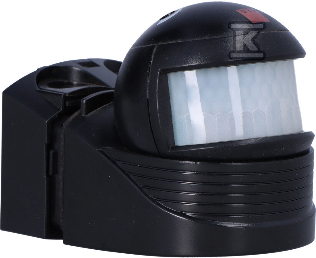 Czujnik ruchu LC-CLICK-200, czarny, natynkowy, zasięg 12m, zakres 200°, IP44
