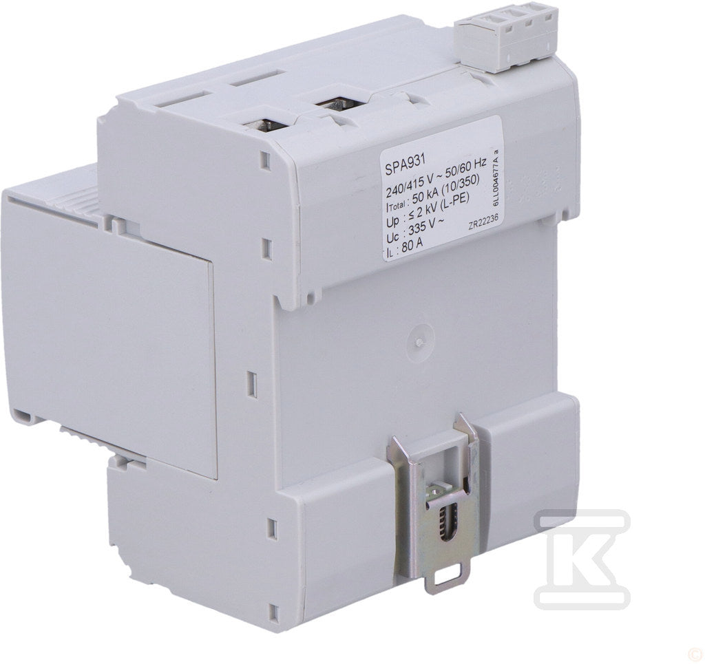 Ogranicznik przepięć T1+T2 MOV 4P sieć TN-S/TT Iimp=50 kA In=50kA Up1, 2kV