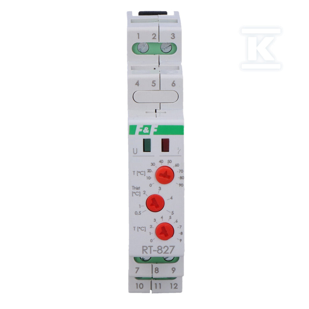 Regulator temperaturyw zakresie od 0 do 99st.C, I=16A, 1moduł