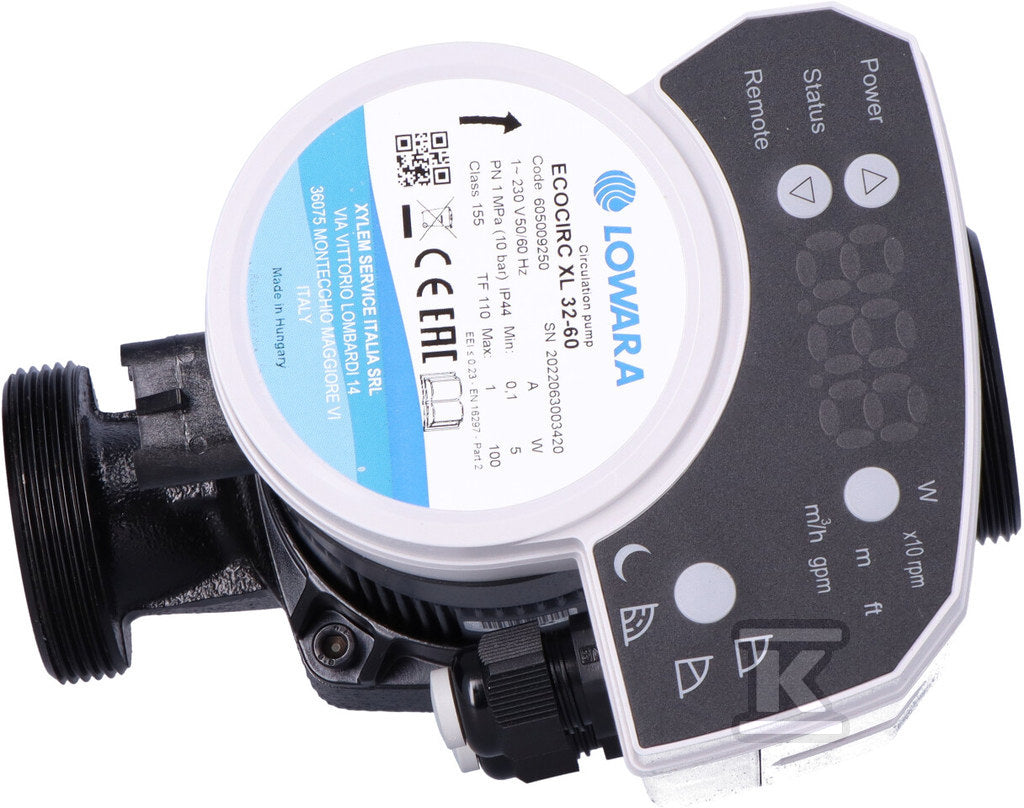 Pompa ECOCIRC XL 32-60/180mm, 230V, gwint G 2", Średnica rury 1 1/4 "
