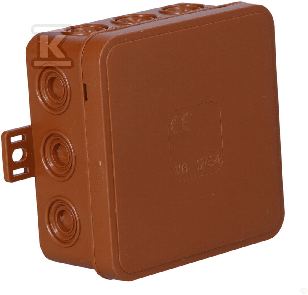 Puszka hermetyczna V6 termoutwardzalna IP54 brąz-klik 85x85x41 ONNLINE