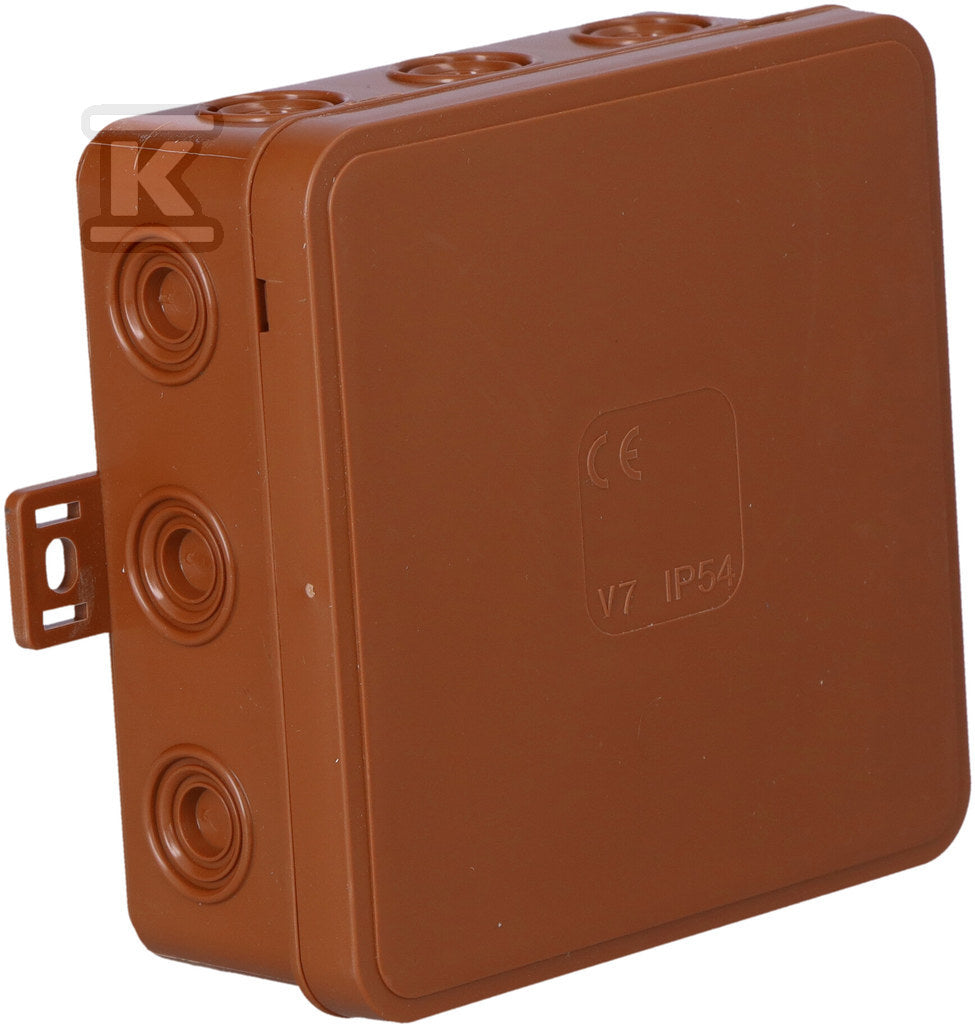 Puszka hermetyczna V7 termoutwardzalna IP54 brąz-klik 100x100x41 ONNLINE