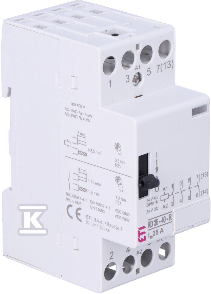 Stycznik modułowy RD 25-40-R-24V AC/DC