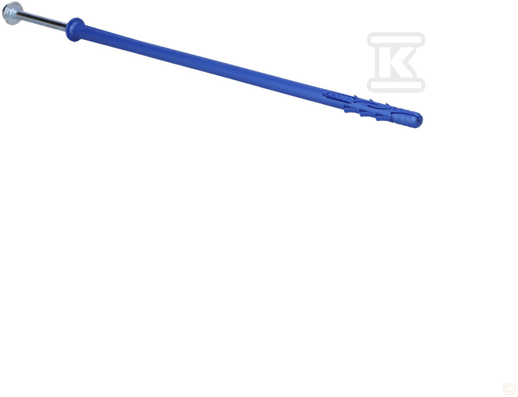 FF1 Kołek ramowy poliamidowy 10x300 mm z kołnierzem, Wkręt ocynk galwaniczny