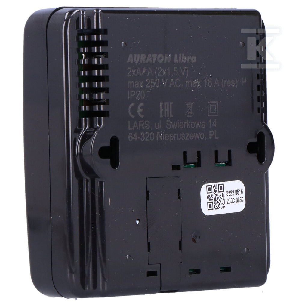 Auraton Libra czarny tygodniowy, przewodowy regulator temperatury