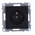 Gniazdo 2P+Z - - 16 A - 250 V~ - zaciski automatyczne, CZARNY SUNO
