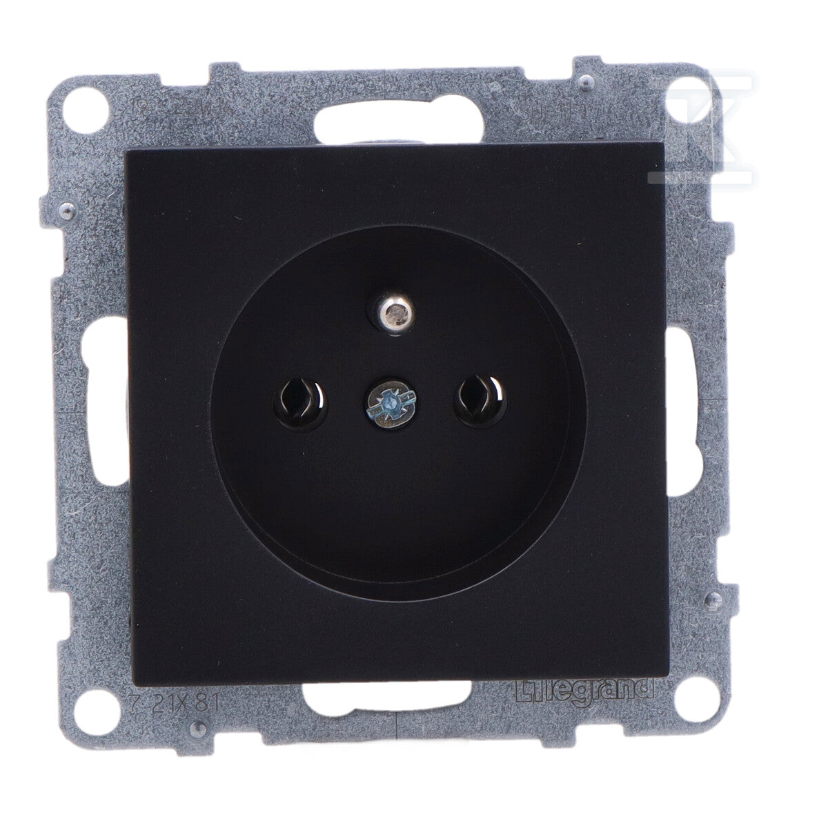 Gniazdo 2P+Z - - 16 A - 250 V~ - zaciski automatyczne, CZARNY SUNO