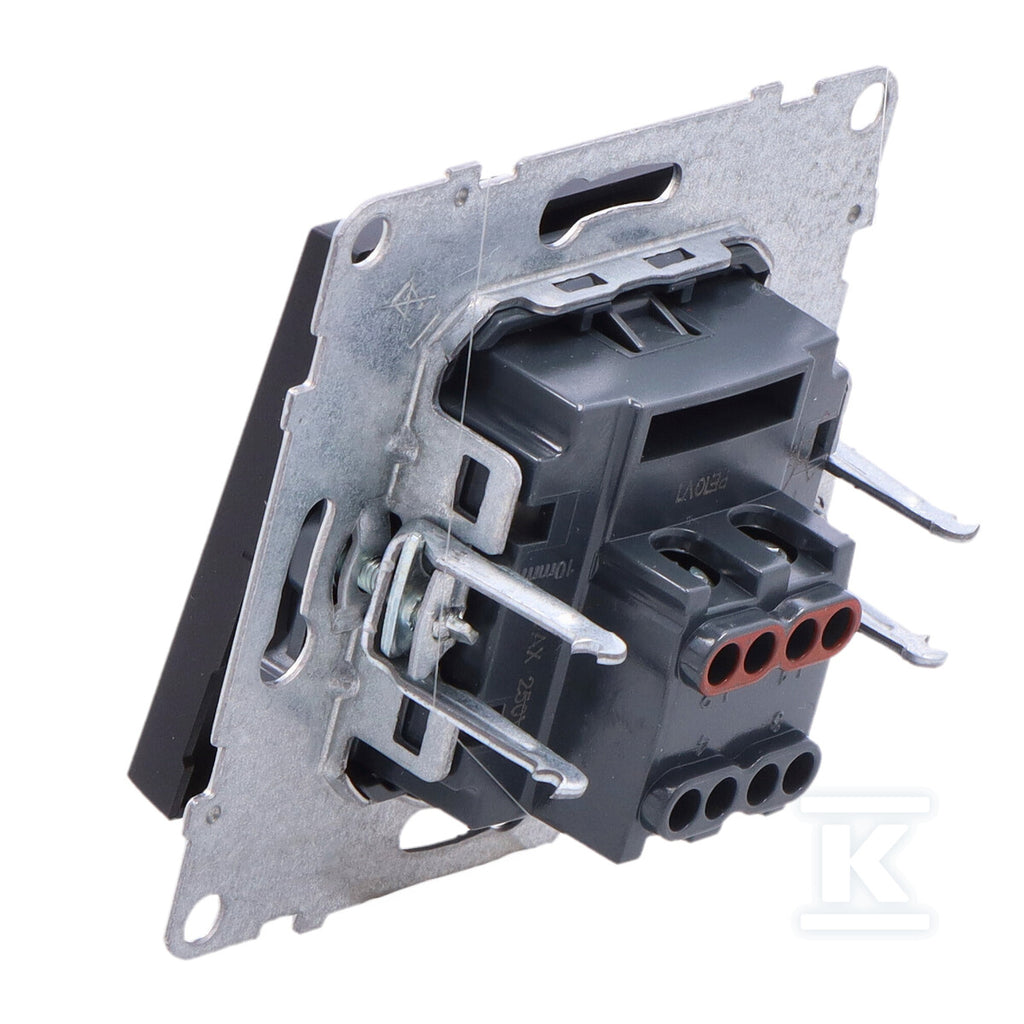 Łącznik krzyżowy - 10 AX - 250 V~ - zaciski śrubowe, CZARNY SUNO