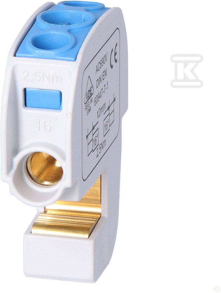 SBB 16 Zacisk izolowany szynowy 86105 niebieski SIMBLOCK