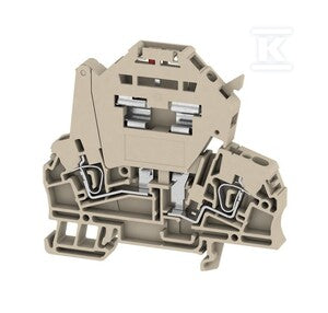 Zacisk bezpiecznika, złącze sprężynowe, Ciemnobeżowy, 2.5 mm2, 6.3 A, 250 V, liczba przyłączeń: 2, liczba poziomów: 1, TS 35, ZSI 2.5/LD 250AC