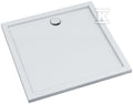 Brodzik akrylowy 3.2830 Standard Plus Smooth White 80x80x4,5 cm "Caspar New", kwadratowy z syfonem z chromowanym grzybkiem