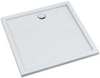 Brodzik akrylowy 3.2830 Standard Plus Smooth White 80x80x4,5 cm "Caspar New", kwadratowy z syfonem z chromowanym grzybkiem