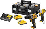12V XR Zestaw dwóch narzędzi bezszczotkowych - 2 X 3 Ah DCK2110L2T-QW