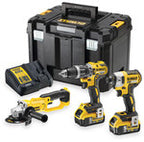 18V XR Zestaw 4 narzędzi bezszczotkowych - 3 X 5 Ah DCK422P3-QW