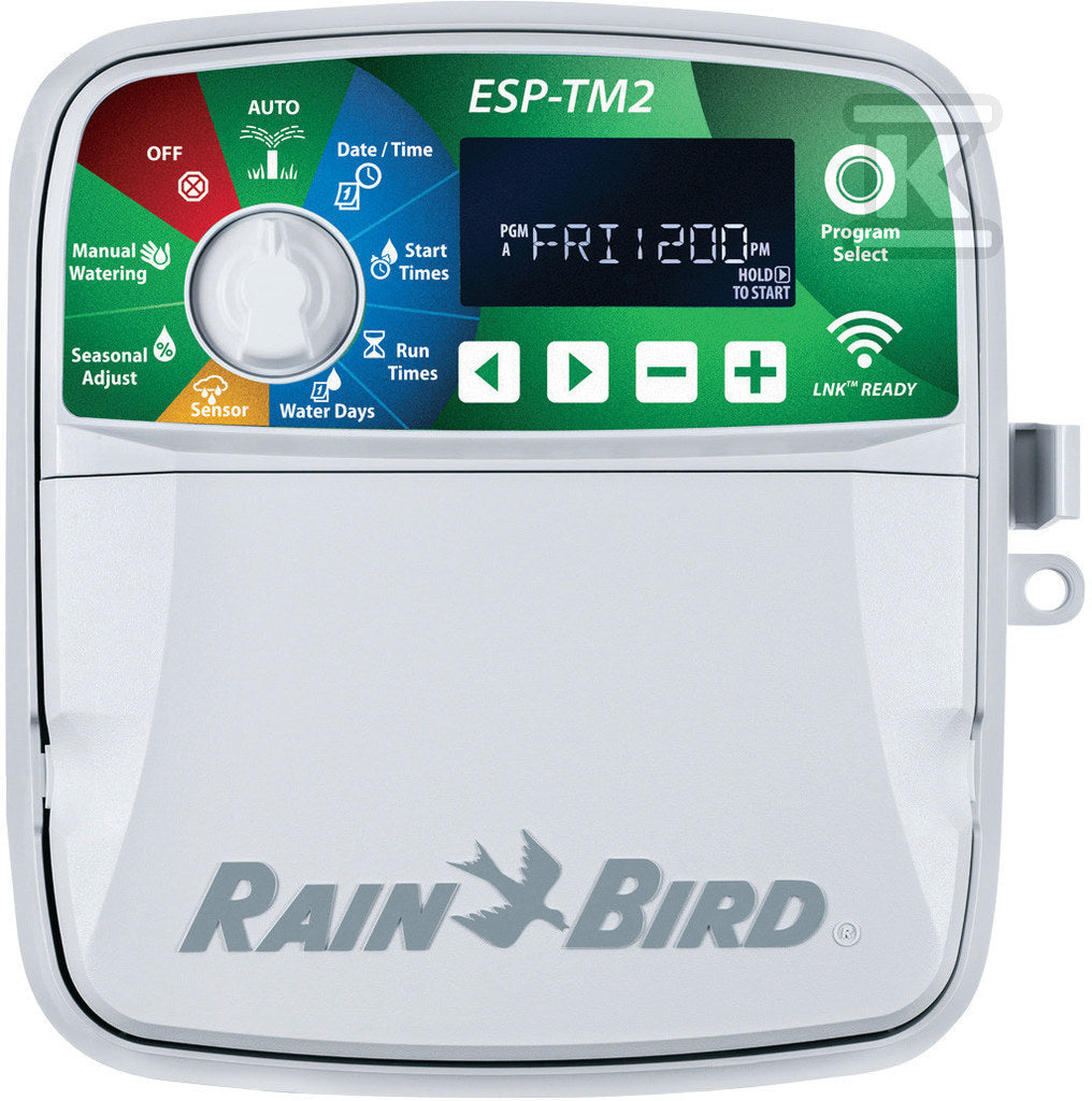Sterownik RAIN BIRD F54238 serii ESP-TM2 do montażu wewnętrznego 230 VAC, 8-stacyjny, kompatybilny z WIFI (należy dodatkowo wyposażyć w moduł LNK WIFI - do zakupienia osobno)