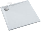 Brodzik kompozytowy 3.461/B/ST Stabilsound Plus White Stone 90x90x3 cm "Etrusco", kwadratowy z syfonem z grzybkiem biały mat