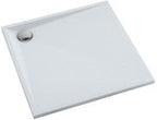 Brodzik kompozytowy 3.461/B/ST Stabilsound Plus White Stone 90x90x3 cm "Etrusco", kwadratowy z syfonem z grzybkiem biały mat
