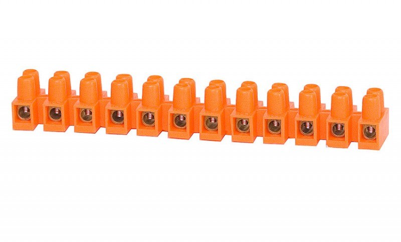 Listwa zaciskowa 12 torowa. 10mm2 pomarańczowa ONNLINE