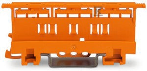 Adapter montażowy, seria 221, 6 mm2, do montażu śrubowego na szynie TS 35, pomarańczowy