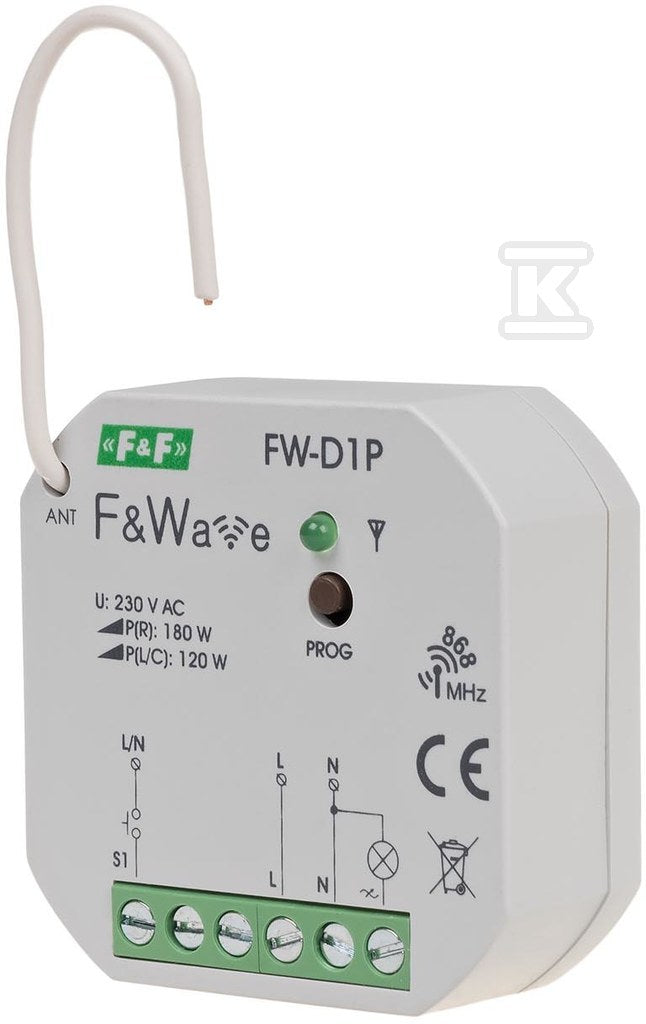 Radiowy ściemniacz uniwersalny 230V - montaż PDT 85÷265V AC/DC