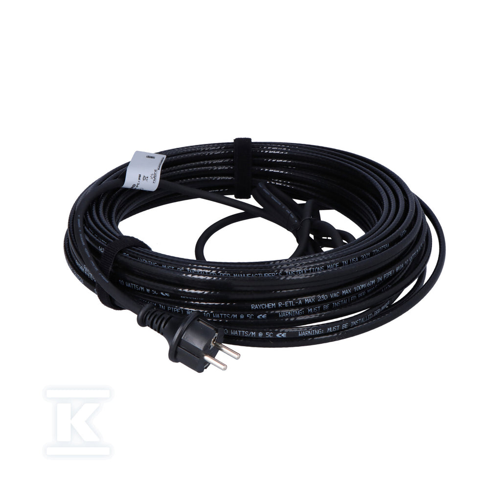Kabel grzewczy Frostguard z wtyczką 10W/M 22m