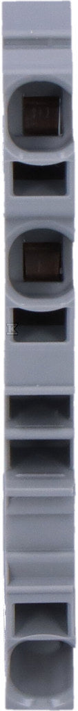 Złączka 3-przewodowa przelotowa 6 mm do zastosowań Ex e II opis z boku i na środku na szynę TS 35 x 15 i 35 x 7,5 Push-in CAGE CLAMP 6,00 mm szara