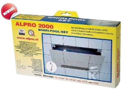Klapa rewizyjna Sanirewizja do zabudowy Saniwall Pro: ALPRO2000 aluminium