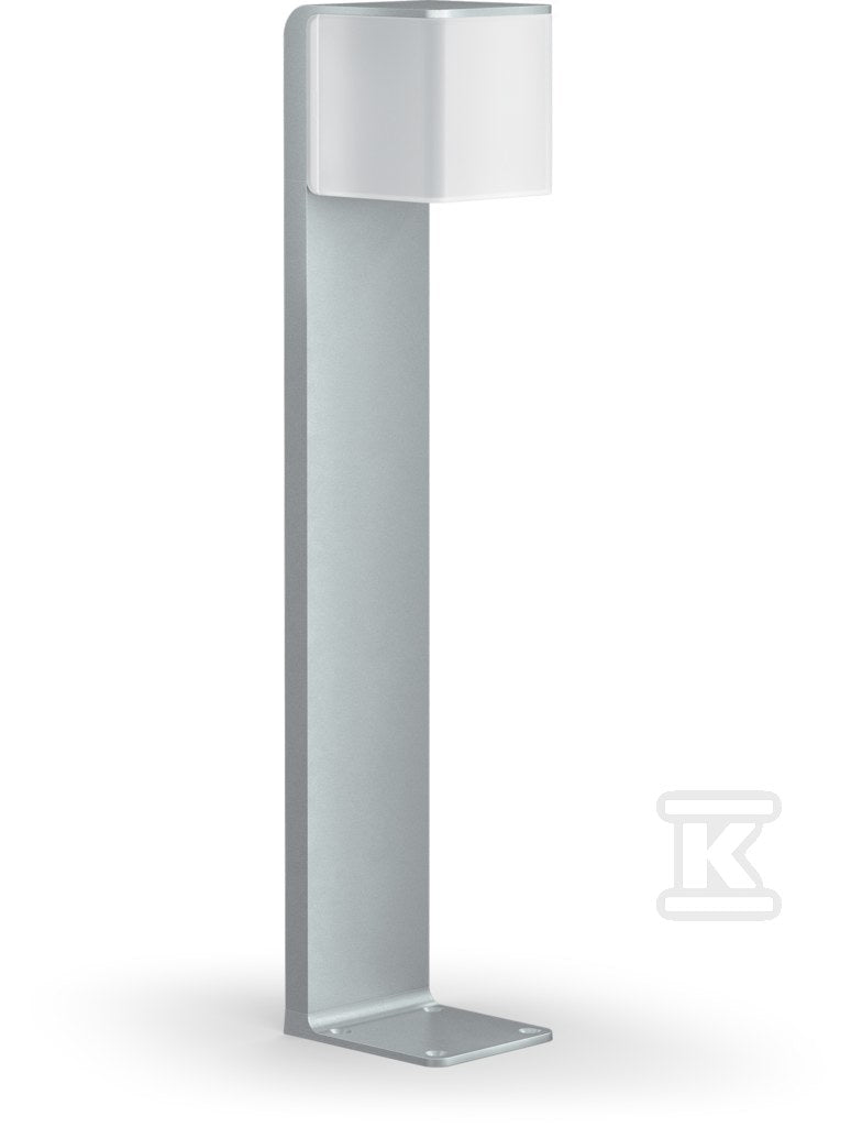 Oprawa ogrodowa LED słupkowa, Steinel GL80 z czujnikiem ruchu, 9,5W 3000K 632lm, h=53cm, IP44, bluetooth, srebrna