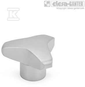Pokrętło trójramienne GN 5345-50-M10-E